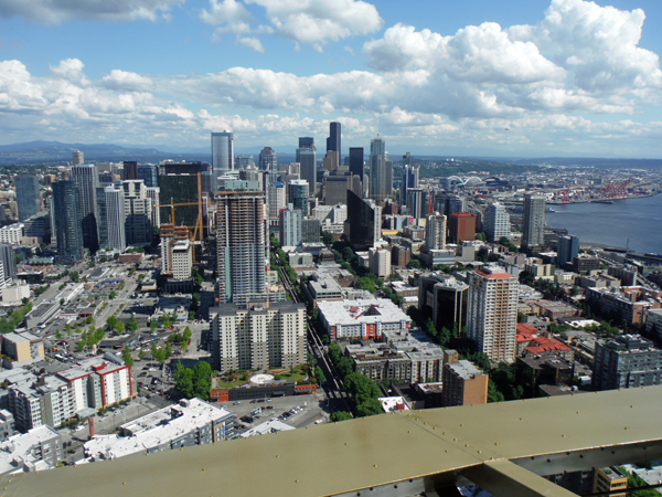 view from the top of the Space Needle